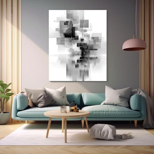 Peintures murales abstraites avec cadre pour décoration raffinée