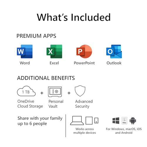 Image of Microsoft 365 Family - 6 Users- up to 6 TB of cloud storage (1 TB per person)- Advanced security - Innovative apps with AI - 12-Month Subscription - Windows /Mac (Email delivery in 1 hours-No CD)