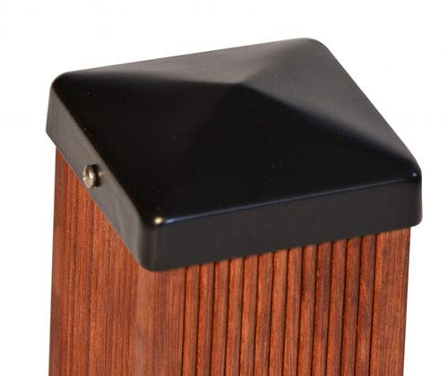 Pfostenkappe schwarz Pyramide für Holz-Pfosten inkl. VA-Schrauben (8x8 cm) Cover