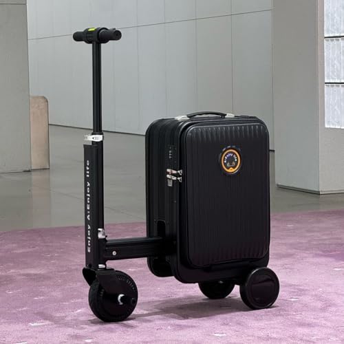 Rideable Smart Suitcase 20” Carry-On Electric Luggage with Battery, Luggage with Forward/Reverse, USB & Lock4