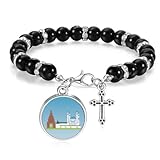 Kazan Rusia - Pulsera de cuentas con patrón de símbolo nacional, joyería bohemia para hombres y mujeres