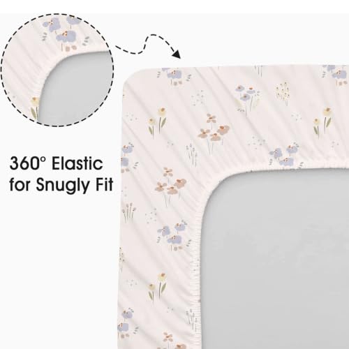 Image of Little Grape Land Bassinet Sheets for Baby Boys Girls 4 Pack (Dew)