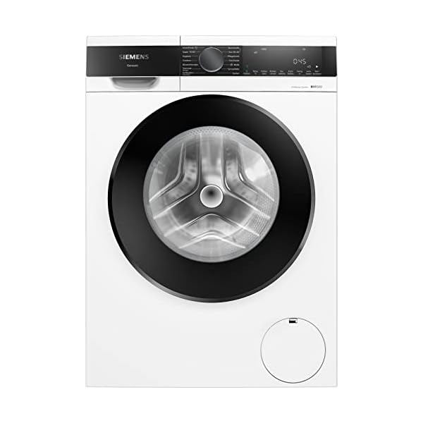 Siemens WG44G2Z20 Waschmaschine iQ500, Frontlader mit 9kg Fassungsvermögen, 1400 UpM, speedPack L, Antiflecken System, Outdoor-Programm, Weiß, 60cm