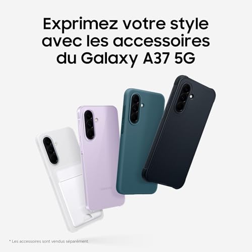 Samsung Galaxy A37 5G, Smartphone Android 5G avec l'IA accesible à Tous, 256 Go, RAM 8 Go, Chargeur Secteur Rapide 25W Inclus, Smartphone déverrouillé, Graphite, Version FR - 8