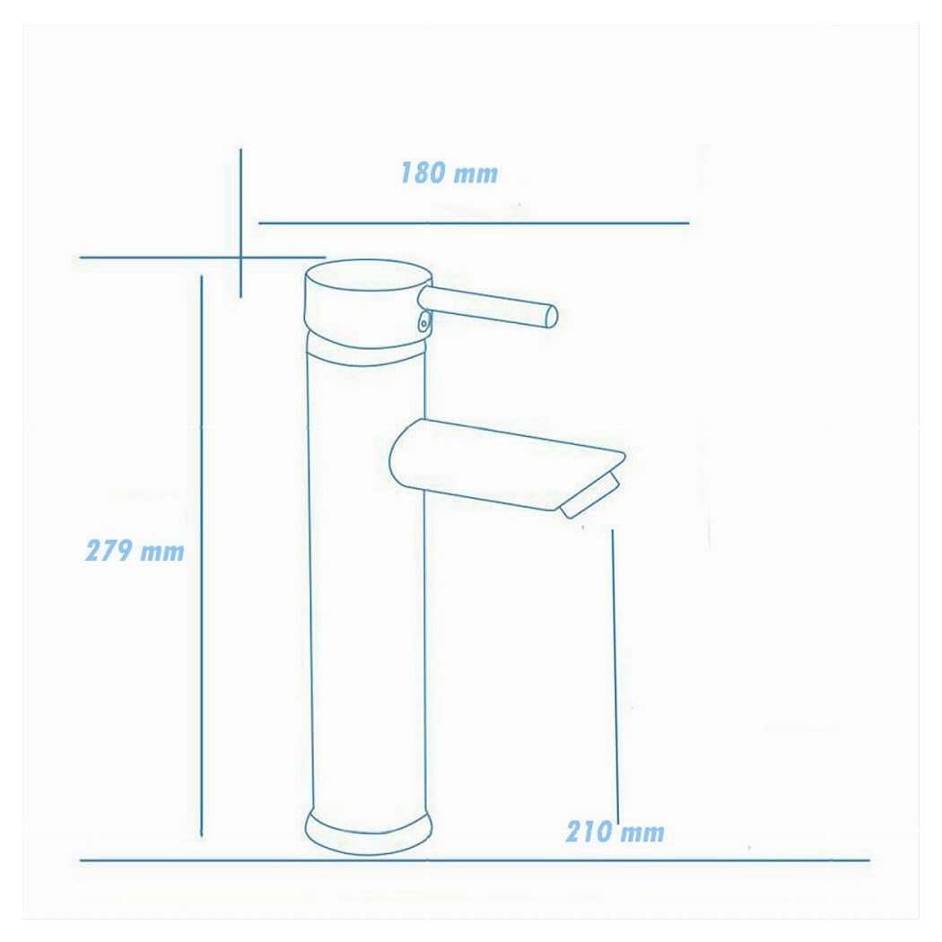Trade Shop - Rubinetto Bagno Cromato Lucido Miscelatore Orientabile Lavabo A Canna Alta 87388 -