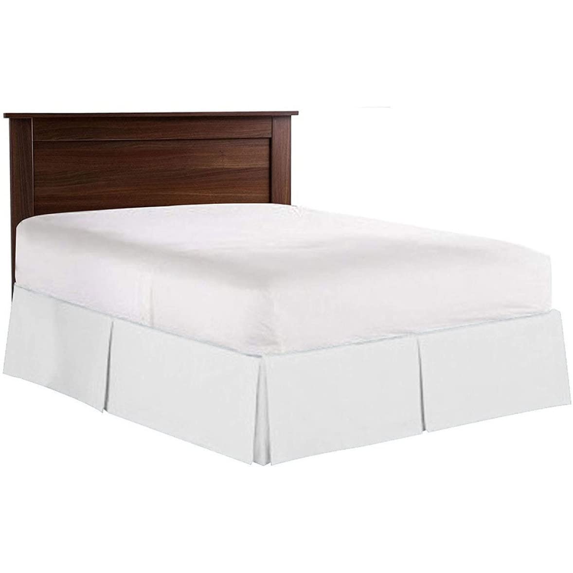 Cubrecanapé plisado gris de 38.98x74.80 pulgadas falda de cama suave y guardapolvo elegante