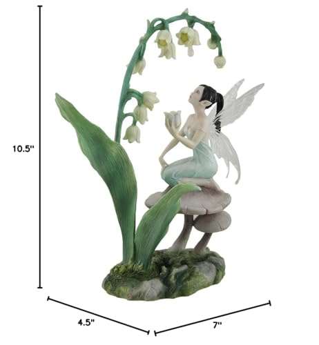 Estatua de Hada de Flores Lirio del Valle 11 Pulgadas miniatura 4