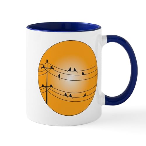 Taza de cerámica 11 oz con diseño Birds miniatura 1