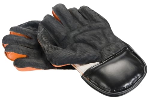 N A Sports Wicket Keeping Gloves | Lightweight Leather with High-Density Foam Padding | Embossed Fingertips & Large Catching Area | Towel Lining for Comfort | Ideal for Matches & Practice. (Mens)