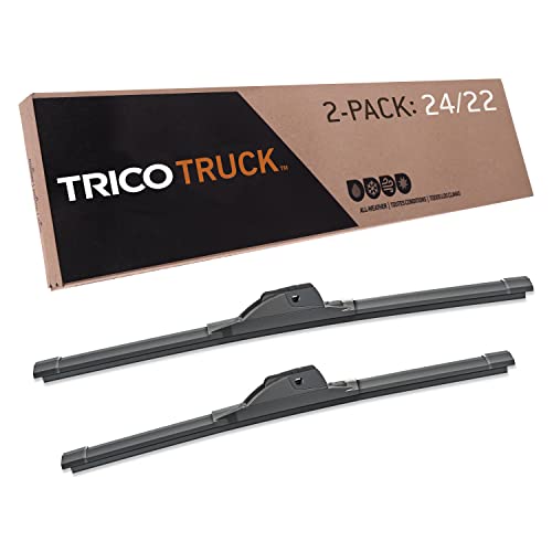 Image of TRICO Solutions Truck 24 Inch & 22 Inch Pack of 2 High Performance Automotive Replacement Windshield Wiper Blade for Select Ford, Honda, Nissan, Toyota, BMW, and Buick Models (58-2422)
