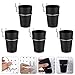 FUOYLOO 5pcs Black Pegboard Cups with Hooks and Rings, Tool Organizer Storage Set for Garage and Workshop, Compatible with Standard Pegboard Systems, Industrial Hardware Accessory