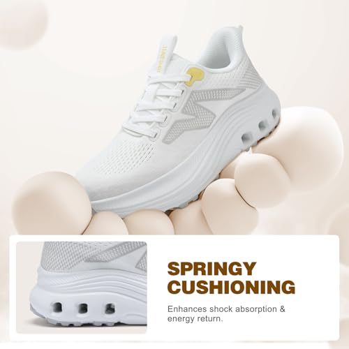 Image of Womens Wide Slip On Walking Shoes with Cushioned Arch Support Lightweight Comfort Orthopedic Sneakers for All Day Standing