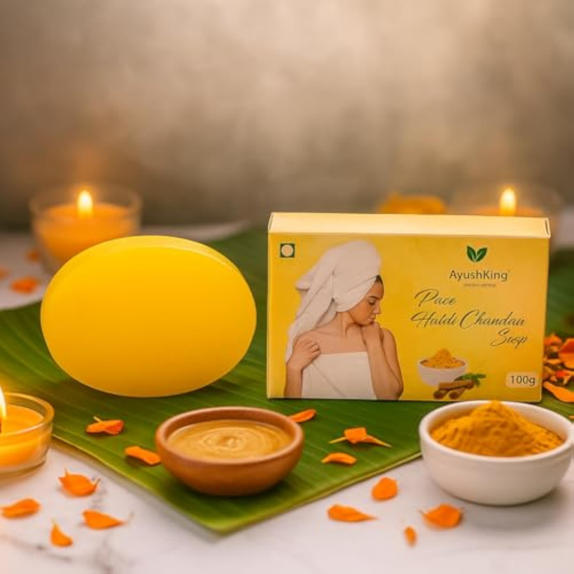 Haldi Chandan Turmeric & Sandalwood Bathing Bar Soap 100g