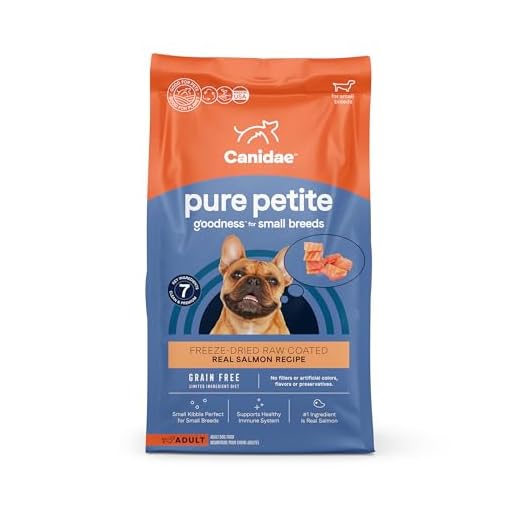 Canidae Pure Petite Premium Freeze-Dried Raw Coated Dog Food for Small Breeds, Real Salmon Recipe, 4 lbs, Grain Free