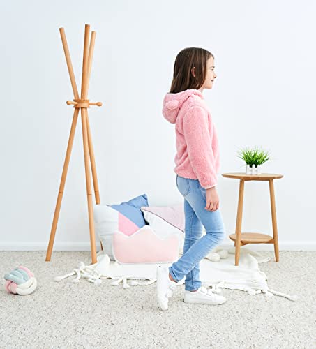 Image of Toddler Girls Boys Fleece Hoody Jacket Zip Up Teddy Coat Warm Winter Outwear
