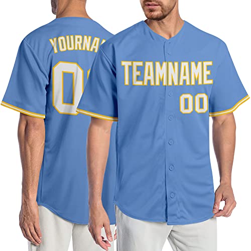 Custom Novelty Blouses & Button-Down Shirts Personalized Printed Stitched Baseball Jerseys Mesh Sport Shirts