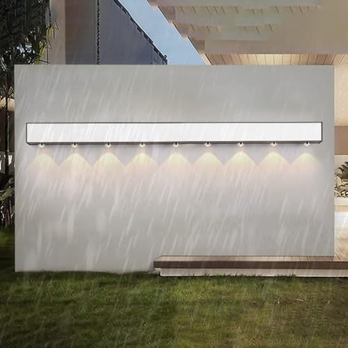 Éclairage Mural Extérieur Étanche IP65 LED Noir 120cm pour Escalier Sécurisé