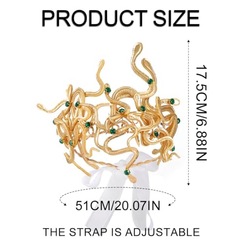 BARTOSI Medusa Headband Gold Snake Headbands Halloween Headwear Hair Accessories for Women by BARTOSI - Image 6