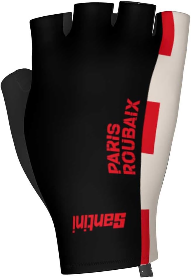 Santini Paris Roubaix Short Finger Glove Paris Print, M