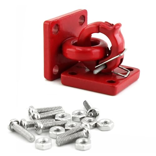 Goolsky Metall-Anh&auml;ngerschnalle, Simulation Anh&auml;nger-Abschleppschloss-Sch&auml;kel-Halterungsset, Ersatz f&uuml;r TRX4 Axial SCX10 RC4WD D90 1/10 ferngesteuerte Crawler-Autoteile, Schwarz