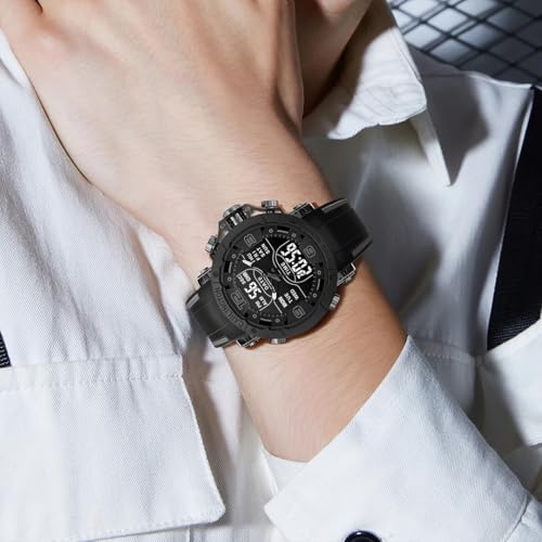 Image of Carlington Velocity Series Analog-Digital Sports Watches for Men and Boys with Alarm, Stopwatch, Backlit Display, Dualtime, Silicone Rubber Strap, Water & Shock Resiatant - CT 8140