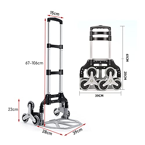 Carretilla plegable de aluminio 70kg capacidad miniatura 7