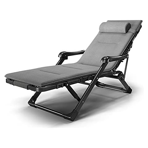 Foldable Deck Chair Sun Lounger Reclining Garden Chair Recliner Summer Outdoor Office Beach Recliner Patio Lounger Chair Suitable Cover