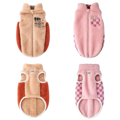Sniff & Soul Sherpa Dog Jacket - Ultra Plush Fleece Winter Dog Coat with Back Zipper, Modern Colorblock Design, Warm & Durable, Machine Washable for Small and Medium Dogs - Image 3