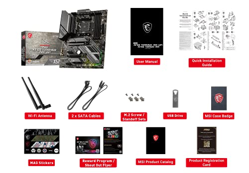 MSI MAG X570S Tomahawk WiFi Motherboard (AMD AM4, DDR4, PCIe 4.0, SATA 6Gb/s, M.2, USB 3.2 Gen 2, AC Wi-Fi 6, HDMI, ATX) - Image 8