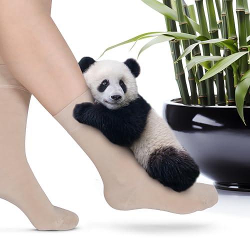 Image of Women's Thin Rayon Seamless Toe - Dress Socks Women with Gift Box
