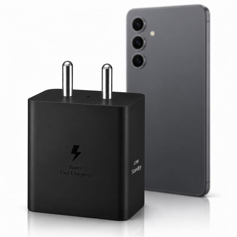Image of 45W PD USB C Wall Charging Adapter Type-C Fast Charger Compatible with Samsung Galaxy A57|A56|A55|A54|M54|M55|M56|S23|S24|S25|S26|Z Fold|Z Flip Series | 45 watt Superfast Charge Adaptor