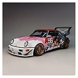 Maßstabgetreues Modell 1:18 Für Porsche 964 AKIBA Malerei RWB Original Fabrik Legierung Druckguss Automodell Simulation Spielzeugauto Druckguss-Auto (Color : Multi-Colored)