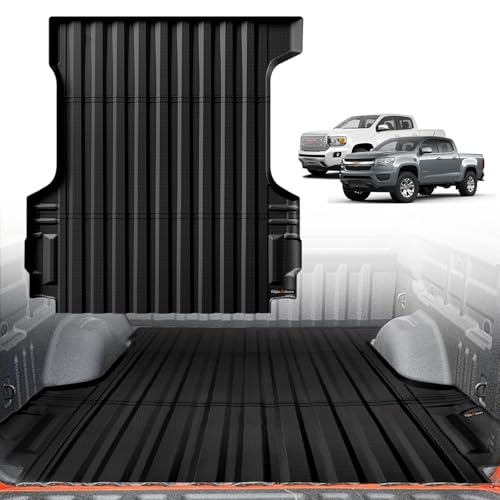 Image of TripleAliners Truck Mat Compatible with 2015-2022 Chevy Colorado /GMC Canyon 5FT Accessories, Truck Bed Mat Heavy Duty Custom Fit All Weather Protection TPE Pickup Liner