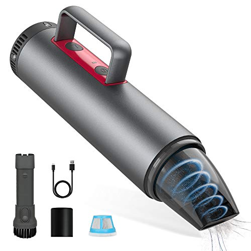 Best Deal 🛒 Cordless Car Vacuum Cleaner, REEXBON Portable Vacuum Cleaner USB Rechargeable Handheld Vacuum with LED Torch 5800Pa Suction 2000mAh for Vehicle Crazy Clearance Cordless Car Vacuum Cleaner, REEXBON Portable Vacuum Cleaner USB Rechargeable Handheld Vacuum with LED Torch 5800Pa Suction 2000mAh for Vehicle