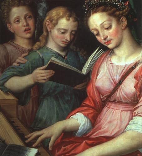 Lienzo mural de calidad galería pictórica Santa Cecilia Michiel Van Coxcie