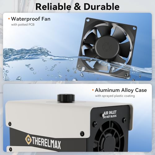 Image of Boat Engine Compartment Heater Built-in Thermostat, 500W Boat Cabin Heater with Safe PTC Element and Waterproof Fan HMA500 Multi-Use Boat Bilge Heater to Prevent Your Cabin Pump from Freezing, White