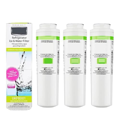 Filtro De Agua De Repuesto For Refrigerador UKF8001 EDR4RXD1, Filtro 4, Compatible Con Maytag, UKF8001AXX-200, 4396395, Compatible Con Puriclean II, Paquete De 3. Reemplace El Filtro De Agua Del Refri
