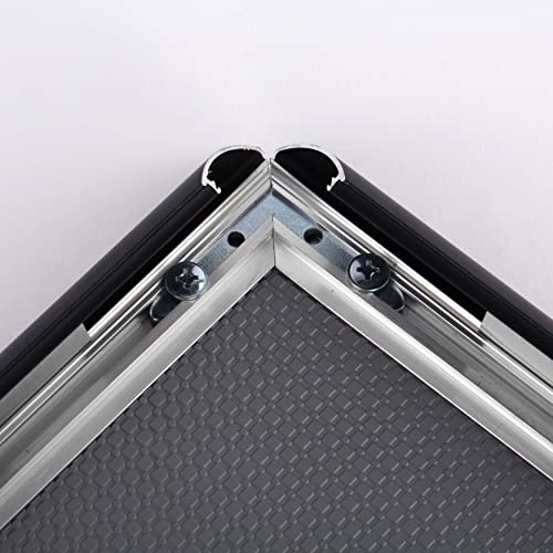 M&T Displays Black 20X30 Poster Frame 1 Inch Aluminum Profile Front Loading Wall Mounting Snap Frame Display For Picture, Document Or Certificate With Mitred Corner #TOP5