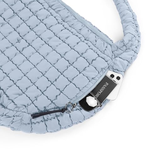 Image of ODODOS Quilted Carryall Tote Bag for Women Crossbody Hobo Lightweight Padding Shoulder Bag