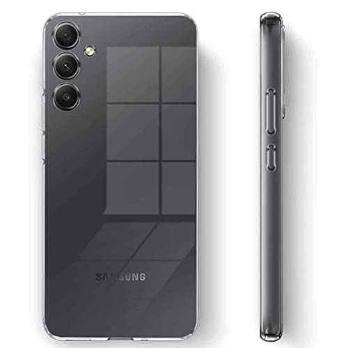 Image of Fashionury Crystal Clear Case for Samsung Galaxy A34 5G | Yellowing Resistance | Transparent TPU Silicone | Raised Camera Lips | Slim Transparent Cover