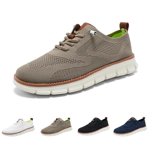 hellozentis zentis Walkair - Chaussures Orthopédiques Ultra Confortables Homme Oxfords, Chaussures de Ville Décontractées Respirantes, Mocassins Légers à Lacets pour Marche