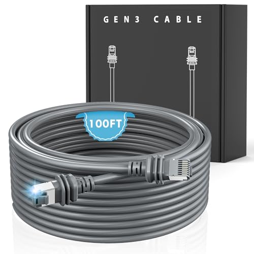 SVANE Starlink Gen 3 Cable 100FT/30M, Starlink Cable for Gen 3, Extension Ethernet Cable Gen 3, Waterproof Starlink Cable, Gray