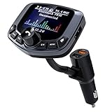 transmisor reproductor mp3 fm para carro usb sd aux 4 modos de reproducción: el transmisor FM puede reproducir música desde dispositivos habilitados para Bluetooth al estéreo del coche a través de la señal FM. Puede transmitir música desde tarjetas TF o discos U con una capacidad de hasta 32G. Además, puede transmitir música desde tu reproductor MP3, altavoz antiguo y tablet al sistema estéreo del coche a través de un puerto de audio de 3,5 mm (el cable de audio no está incluido).