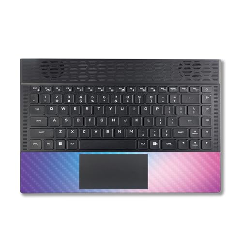 Image of MightySkins Carbon Fiber Skin Compatible with Alienware X14 R2 (2023) Full Wrap Kit - Royal Haze | Protective, Durable Textured Carbon Fiber Finish | Easy to Apply & Change Styles | Made in The USA