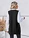 Zeagoo Sweater Vest Dress Women Sleeveless V Neck Sweaters Trendy 2025 Fall Knit Vests with Pockets Black