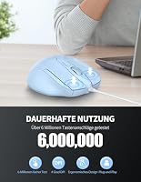 TECKNET Maus mit Kabel, Computermaus mit 6 Tasten, 6400 DPI, Ergonomisches Optical Business Kabelgebundene Maus für PC, Laptop, USB-Kabel 150 cm – Ansicht 5