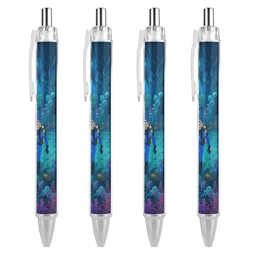 Stylos à bille rétractables anti fatigue des doigts encre noire pointe moyenne
