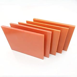 Bakelite Plate, Thick 2mm-15mm Bakelite Plate Insulation Phenolic Resin Board Bakelite Sheets Antistatic and High Temperature Resistance 1/2/4pcs (Color : A, Size : 200x200x15mm 1PCS)