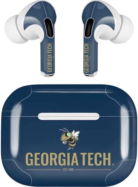 Skinit Decal Audio Skin Compatible with Apple AirPods Pro - Officially Licensed Georgia Institute of Technology GT Blue Design