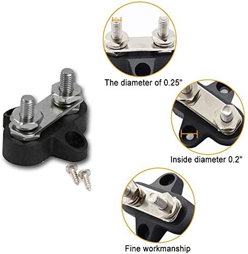 Miniatura 3 de Heart Horse Bloque de terminales de barra de autobús, poste de conexión de perno de alimentación de batería, bloque de distribución de energía dual